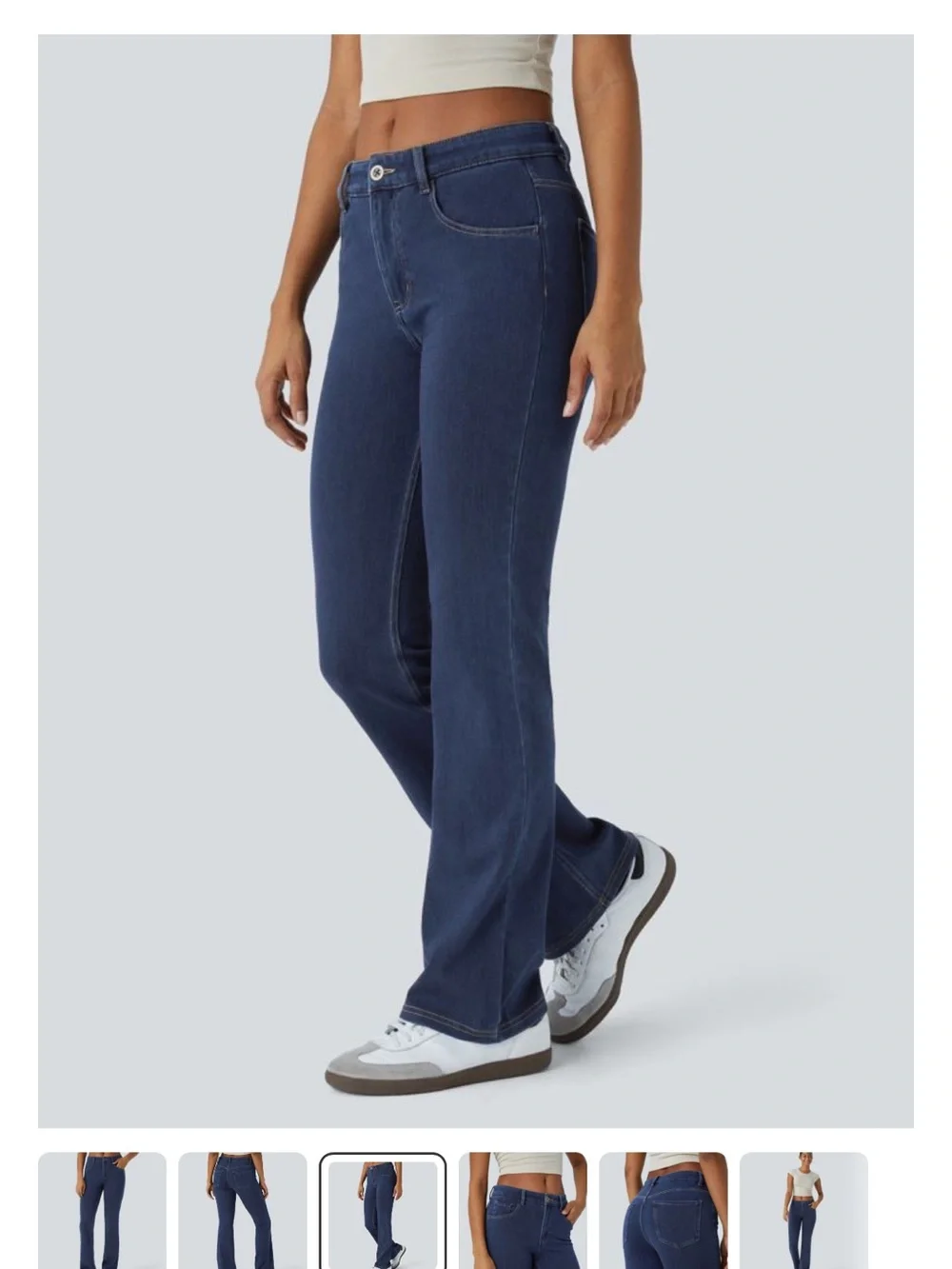 NWOT Halara Flex mid rise stretchy knit bootcut jeans - Picture 4 of 7